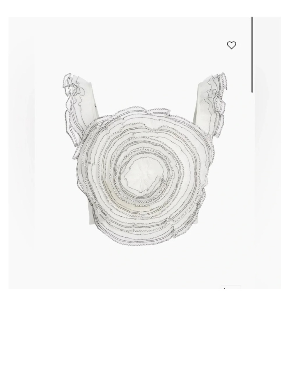 Elliatt Joviality Rosette Crop Top in Ivory